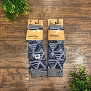 NWT BURTON Men’s Merino Wool Performance Midweight Socks Large 2 pair Italy